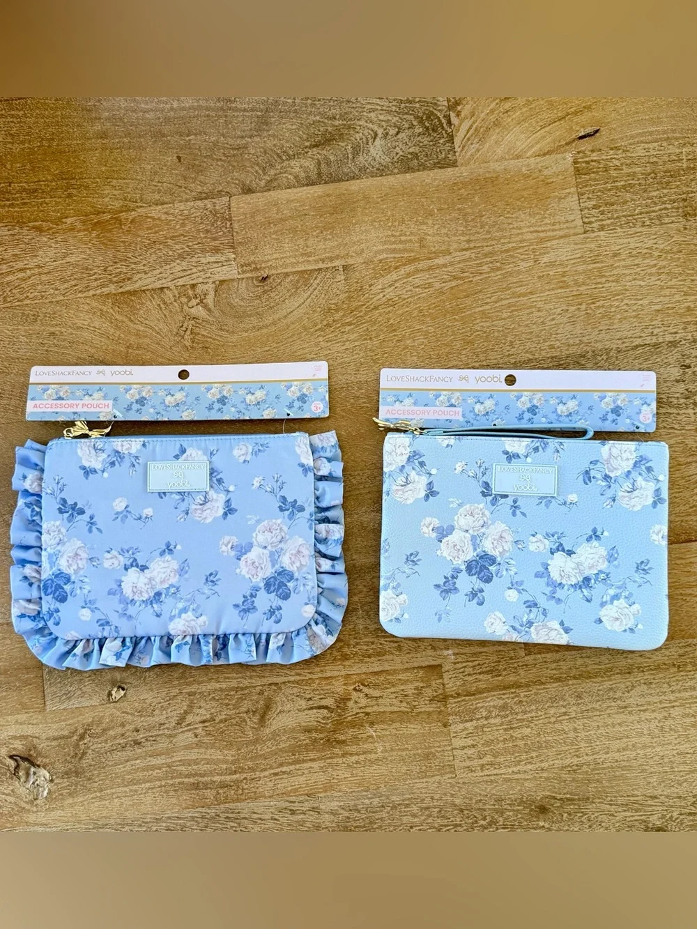 LoveShackFancy × Target Everblooming Rosettes Flat Zip Pencil Case set 🩵